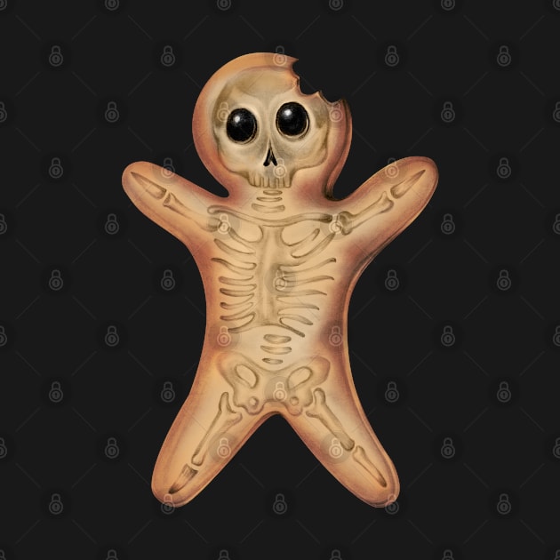 Skeleton gingerbread cookie by RavenWolfCat