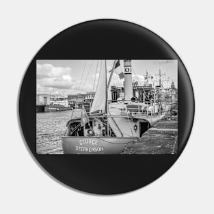 Traditional sailing boat moored in the docks in the seaside town of Great Yarmouth Pin