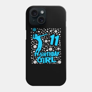 Girls Volleyball 11Th Birthday 11 Year Old Player Phone Case