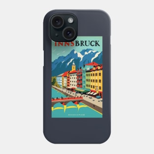 A Vintage Travel Art of Innsbruck - Austria Phone Case