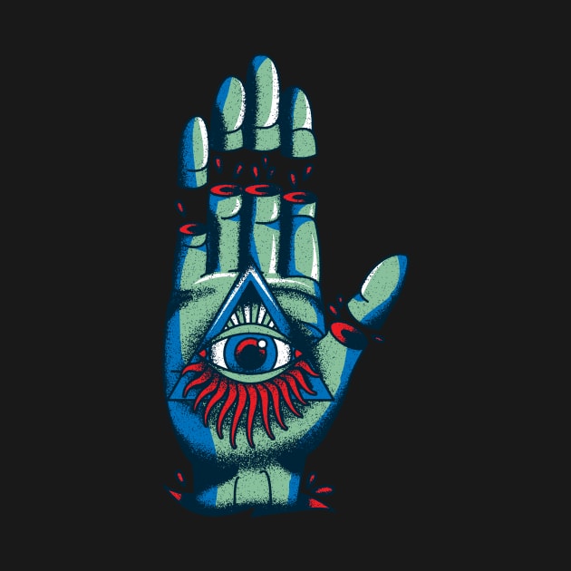 All-Seeing Eye Illuminati Hand by Evoke Collective