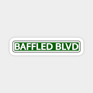 Baffled Blvd Street Sign Magnet