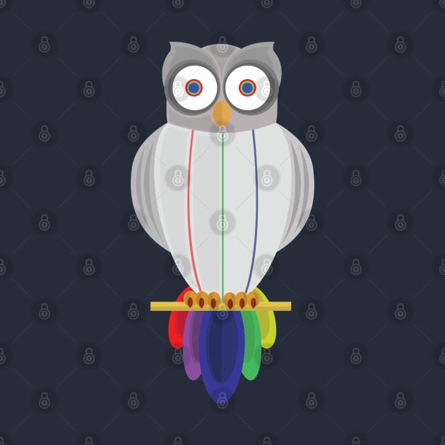Rainbow Owl by adamzworld