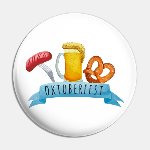 Oktoberfest Banner Pin by superdupertees