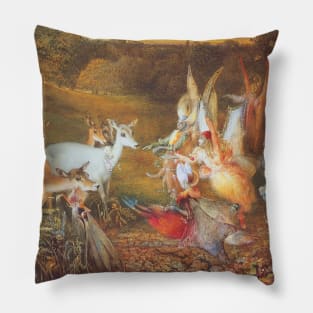 Enchanted Forest by John Anster Fitzgerald Pillow