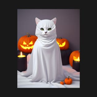 halloween cat - Modern digital art T-Shirt