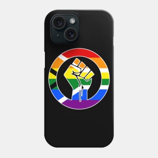 Black Lives Matter Fist Circled LGBTQ Flag South Africa Pride Phone Case