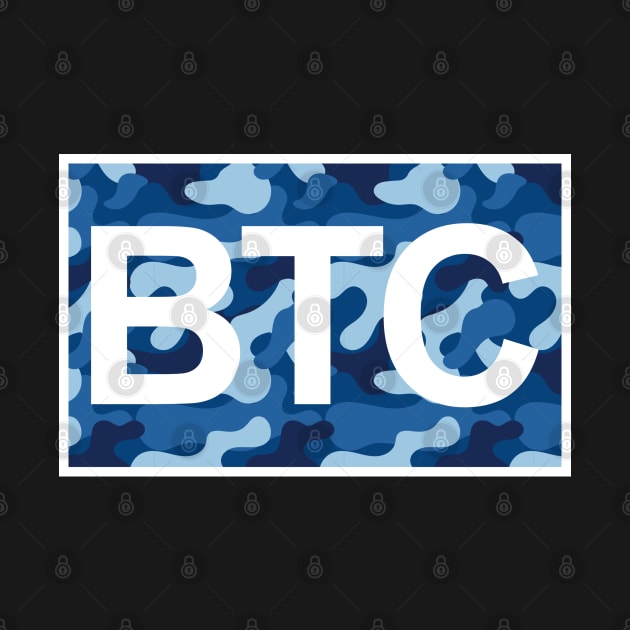 Bitcoin Blue Camo Inside by felixbunny