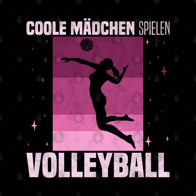 Coole Mädchen spielen Volleyball - Retro Vintagde Design by BenTee