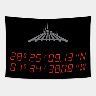 Magic Kingdom Space Mountain Coordinates Tapestry