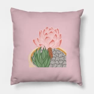 pink suculent Pillow