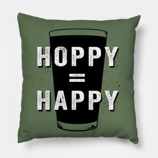 Hoppy Equals Happy (Beer Love) Pillow