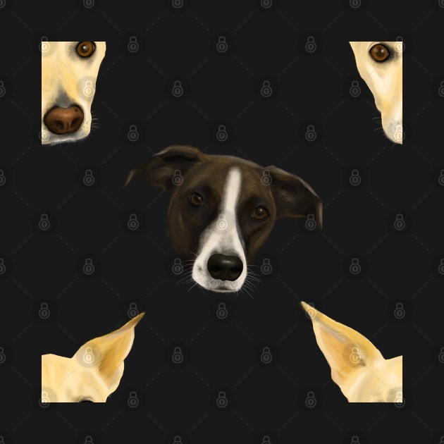 Black and White Puppies - Cute dog pattern by andreeadumez