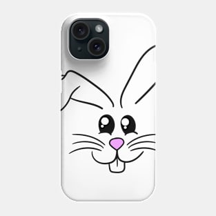 Laughing bunny face Phone Case