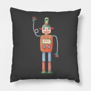 Retro Robot Pillow