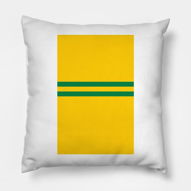 Norwich City Yellow & Green Colours Bar Design Pillow by Culture-Factory