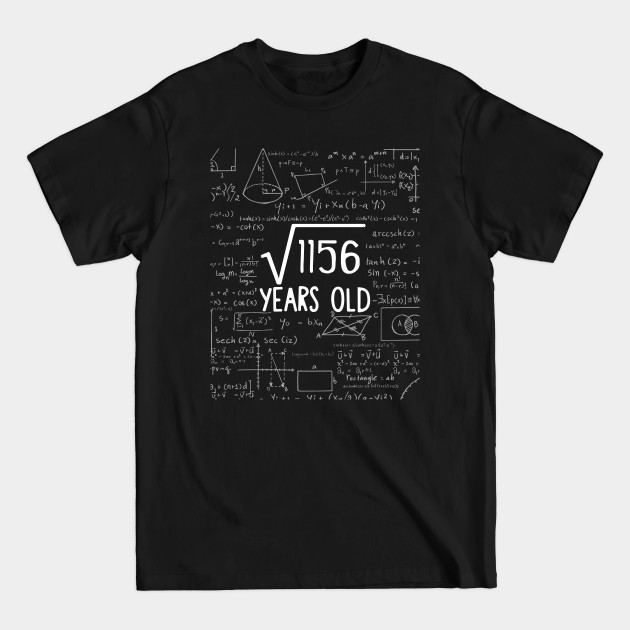 Disover Square Root of 1156: 34th Birthday 34 Years Old T-Shirt - Geek - T-Shirt