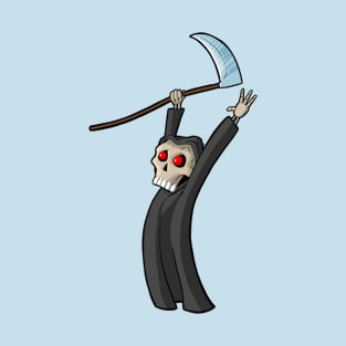 Grim Reaper Cartoon Design Celebrate T-Shirt