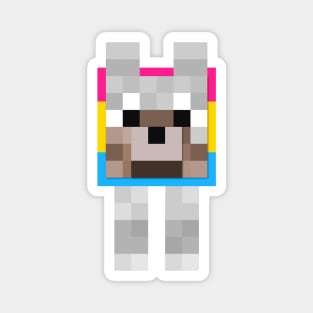 Minecraft Wolf Pansexual Pride Collar Magnet