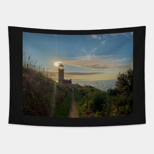 North Head Lighthouse Tapestry by Ckauzmann