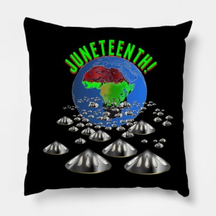 Juneteenth Back to Africa UFO fleet Pillow