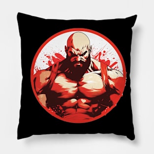 Zangief from Street Fighter - Circular Design Pillow