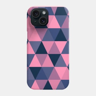 Pink and Blue Geometric Pattern Phone Case