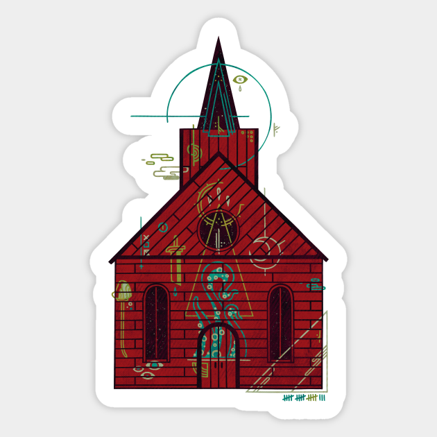 The Church of Ancient Horrors - Lovecraft - Sticker