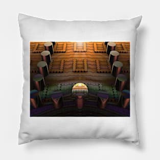 Cylinder City Sunset Pillow