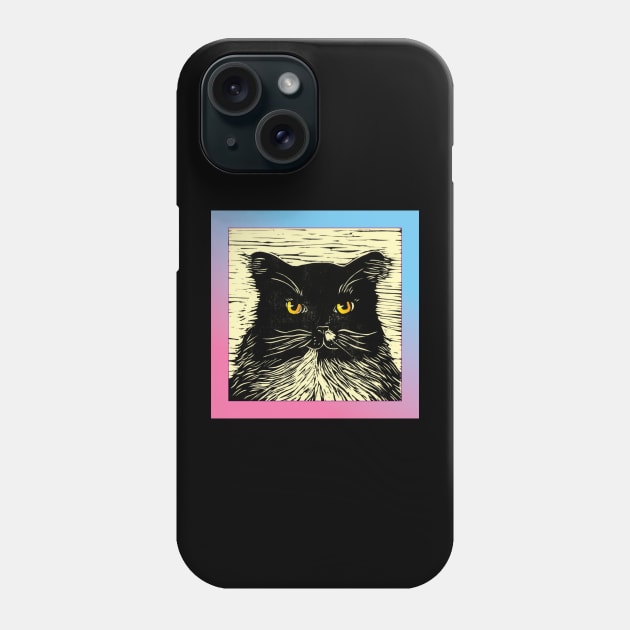 Black and White Kitty Phone Case by HelenDBVickers