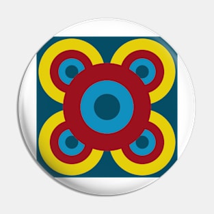 Retro flower in jewel tones Pin