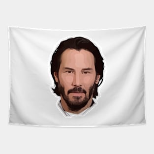 Keanu Reeves Vector Art Tapestry