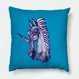 head of a rare unicorn Pillow