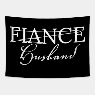 From Fiance to husband, partner look , couples design Tapestry