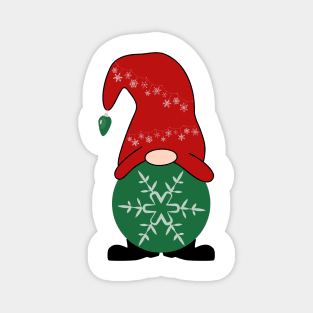 Snowflake Christmas Gnome Magnet