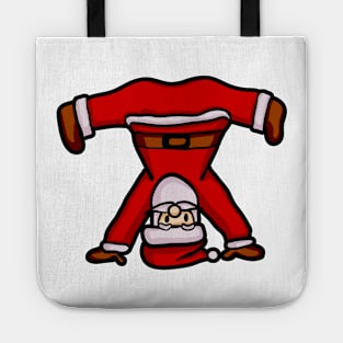 Santa Claus Doing Yoga Tote