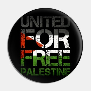 United For Free Palestine - Stand Together Like Brother Pin