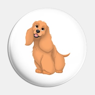 Red Cocker Spaniel Dog Pin