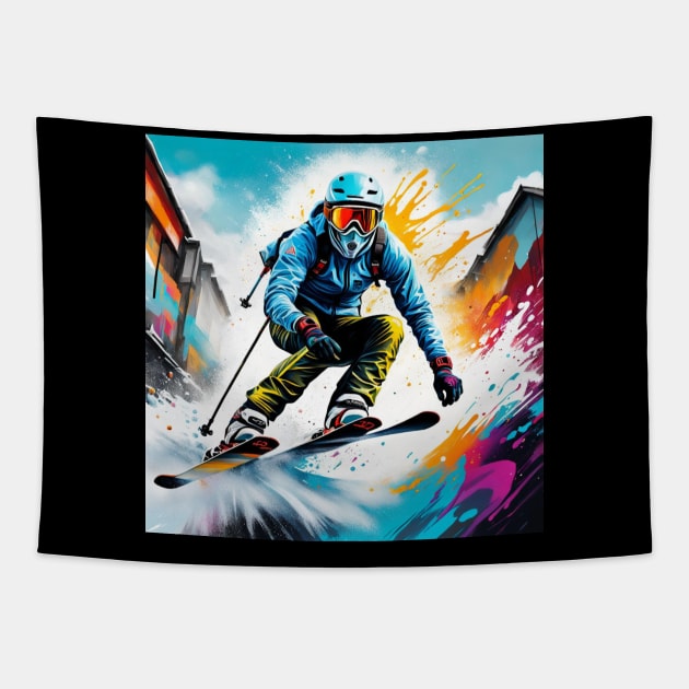 Skiing Tapestry by dw-fotografie