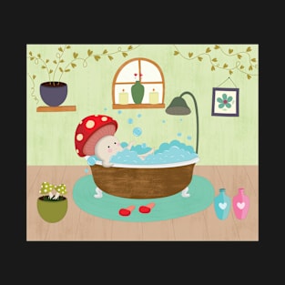 Mushroom Taking Bath T-Shirt