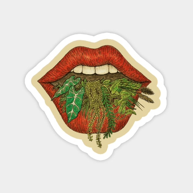 Mouth full of plants Magnet by Bioshart