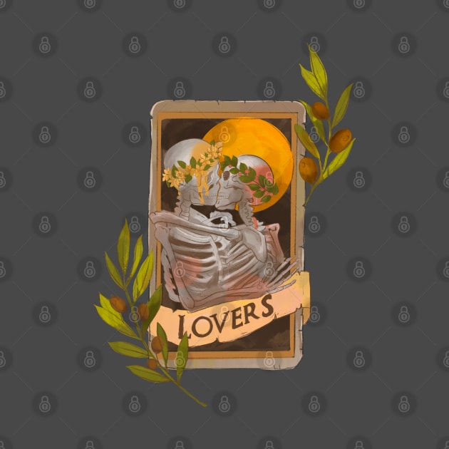 The Lovers Tarot:, Kissing Skeletons by i am Cuta