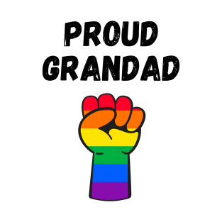 Proud Grandad Rainbow Pride T Shirt Design T-Shirt