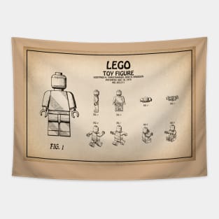 Lego Toy Figurine Patent Drawing - S Tapestry