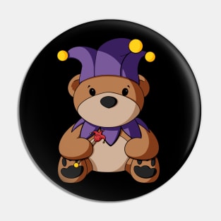 Court Jester Teddy Bear Pin