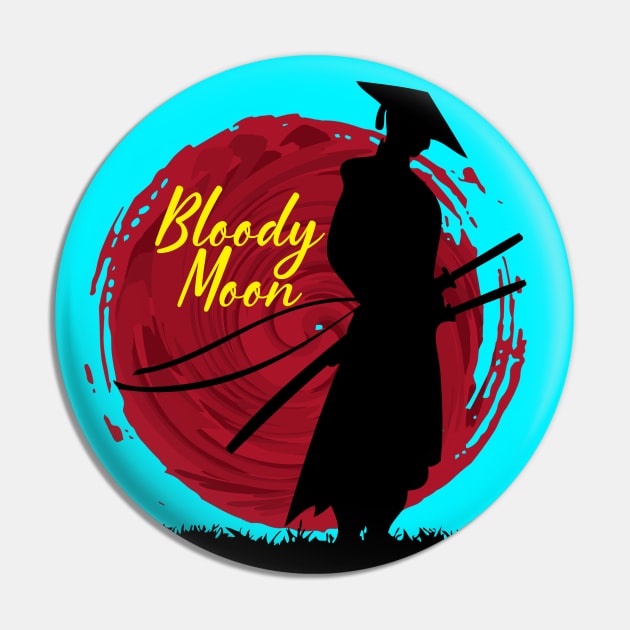 Bloody Moon Pin by graphicganga