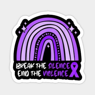 Break The Silence End Violence Domestic Violence Awareness Magnet