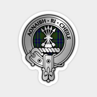 Clan Cameron Crest & Lochiel Hunting Tartan Magnet