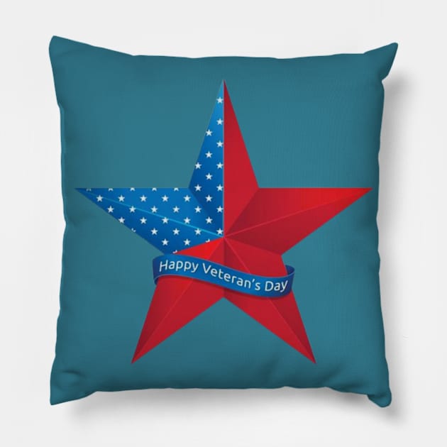 veterans day with american Pillow by Top beautiful design