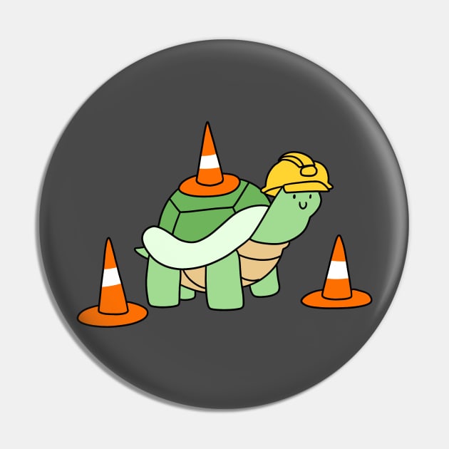 Traffic Cone Turtle Pin by saradaboru